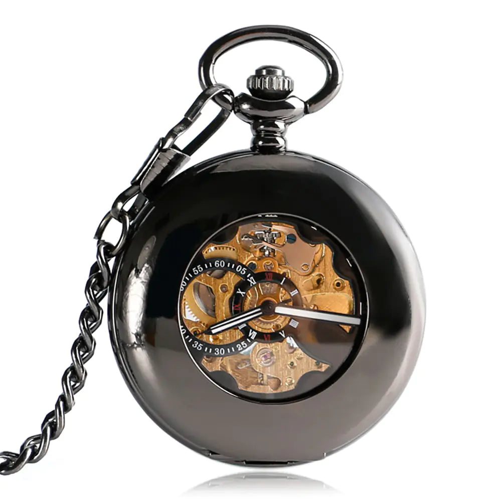 Vintage Mechanical Pocket Watch with Hollow Design