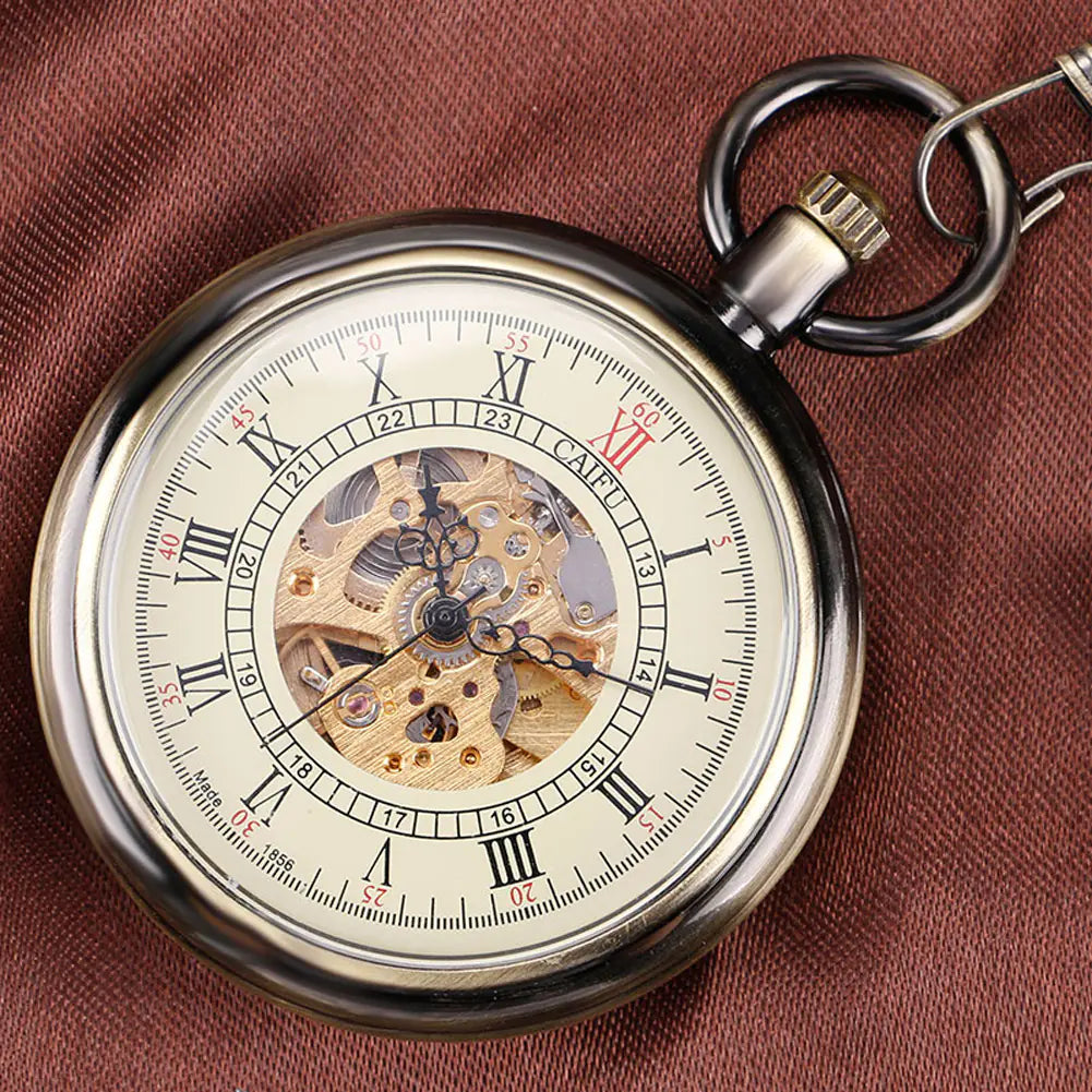 New Automatic Mechanical Pocket Watch with Roman Dial