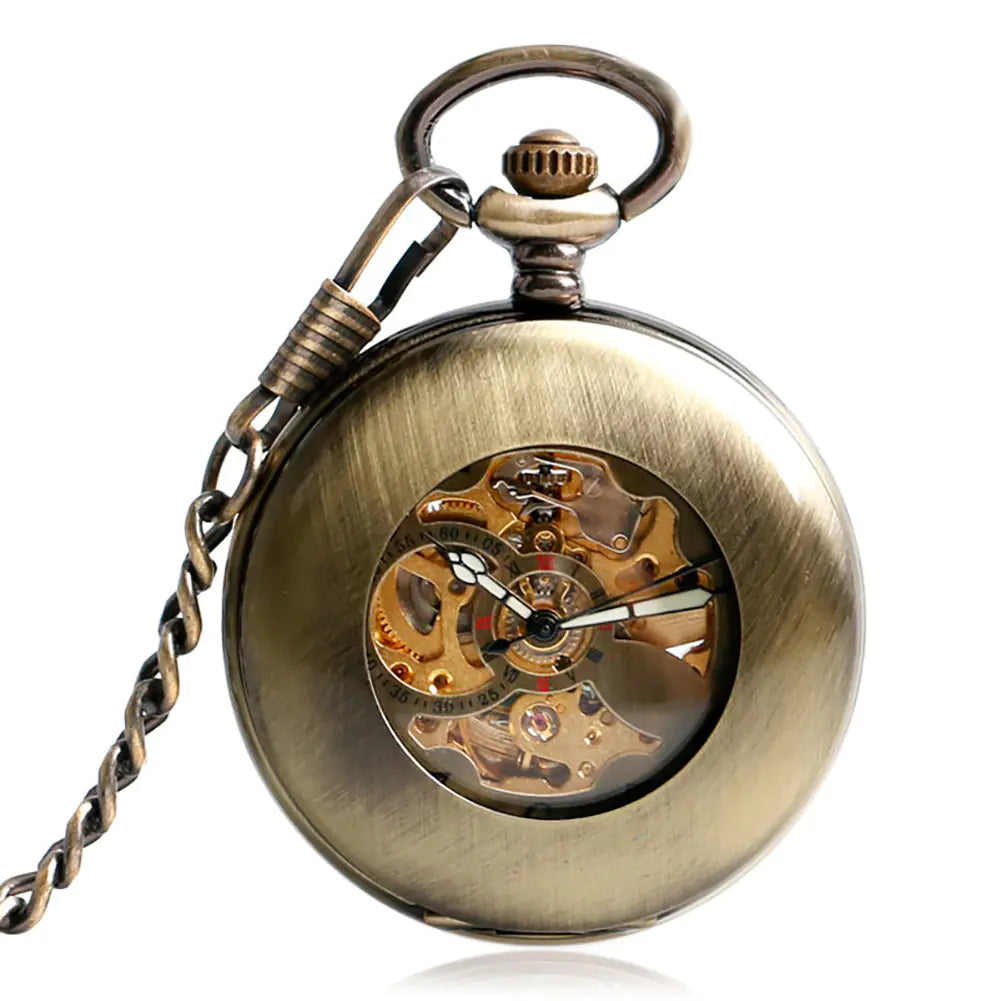 Vintage Mechanical Pocket Watch with Hollow Design