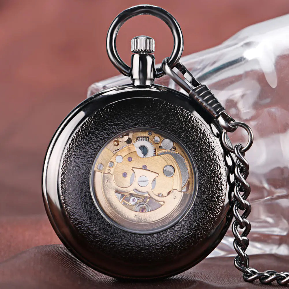 New Automatic Mechanical Pocket Watch with Roman Dial