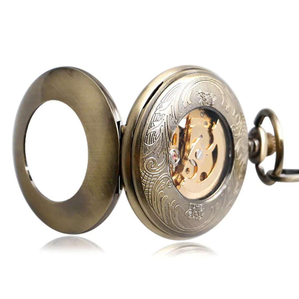 Vintage Mechanical Pocket Watch with Hollow Design