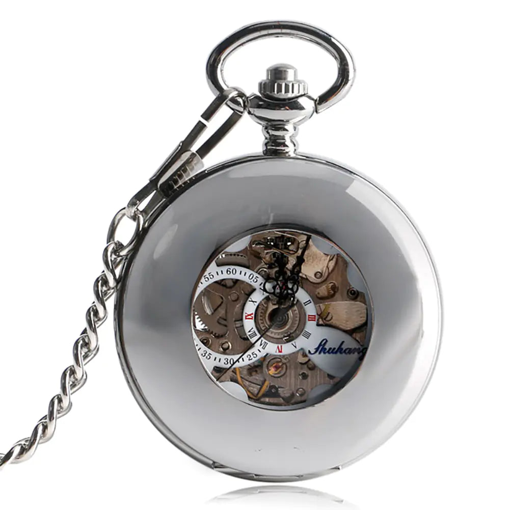 Vintage Mechanical Pocket Watch with Hollow Design